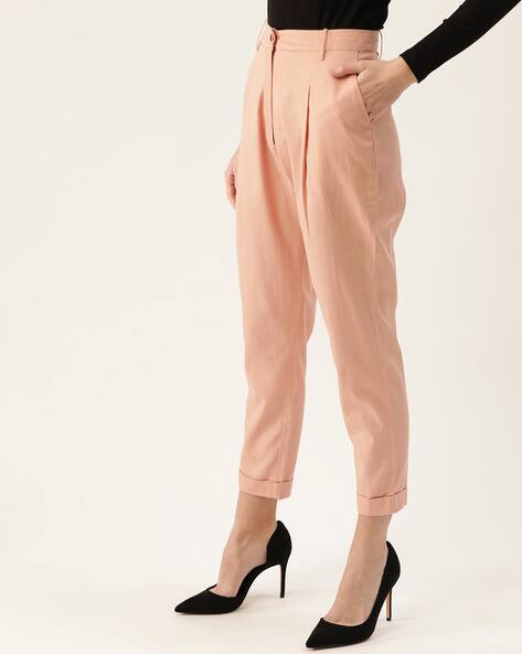 Buy Peach Trousers \u0026 Pants for Women by 