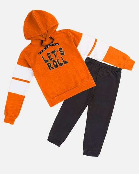 Orange store tracksuit set