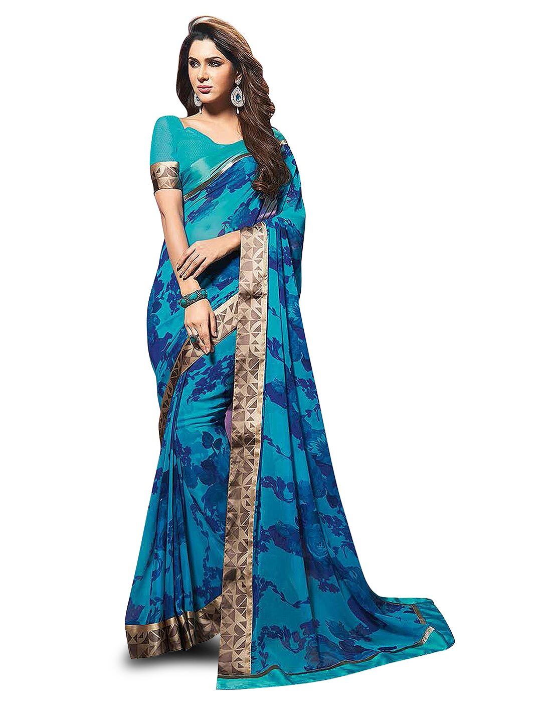 Buy Off-White Sarees for Women by Indie Picks Online | Ajio.com