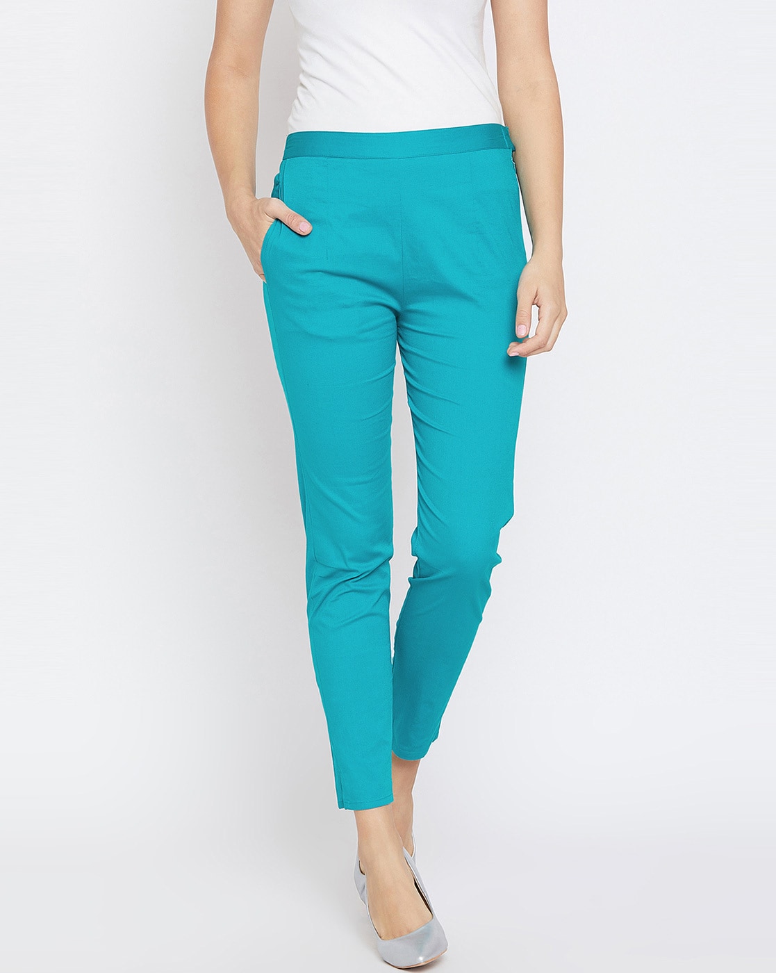 Buy Maroon Trousers & Pants for Women by Oxxo Online | Ajio.com