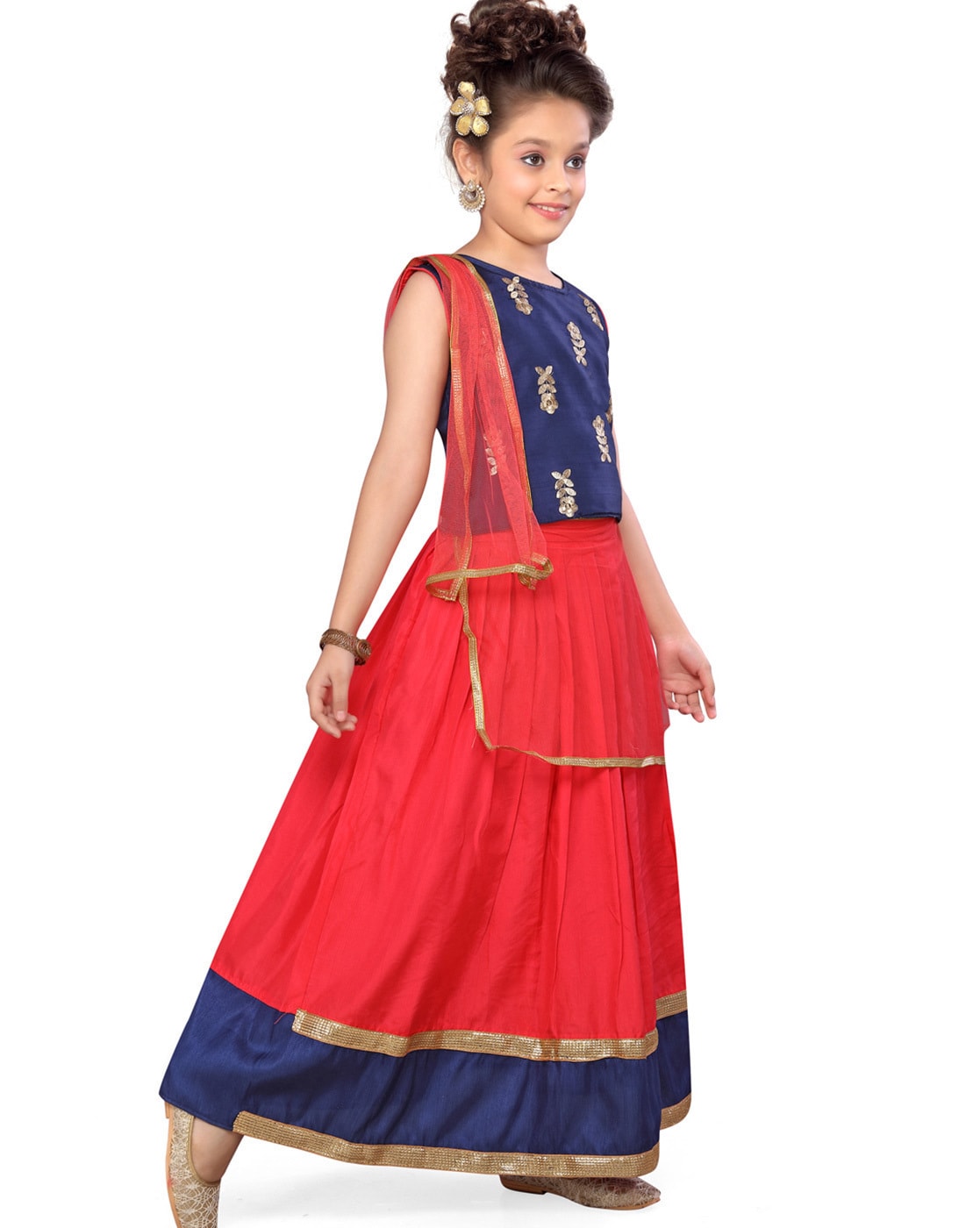 Buy Navy Blue Ethnic Wear Sets for Girls by AARIKA GIRLS ETHNIC ...