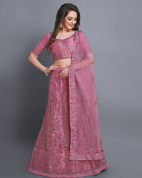 Mahroon And Copper Tissue Lehenga Set – Studio East6