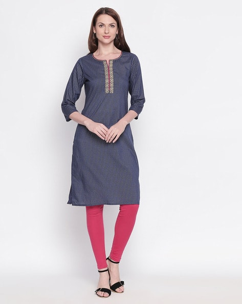 Buy Indigo Kurtas for Women by Rangmanch by Pantaloons Online