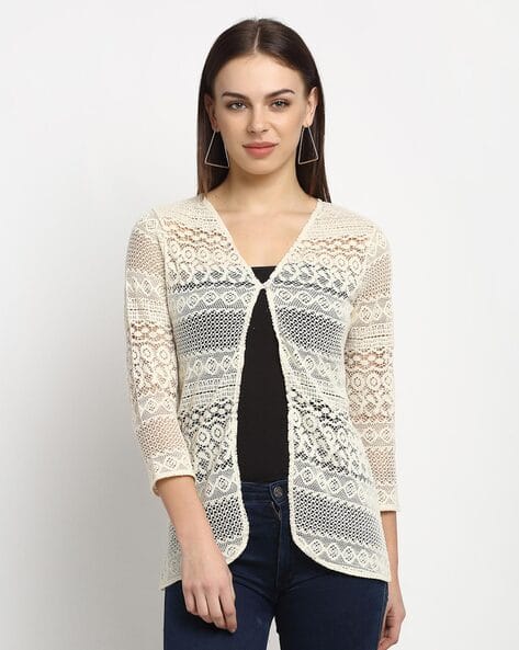 Buy White Shrugs Jackets for Women by Rute Online