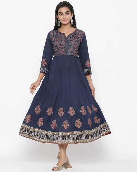 round neck anarkali