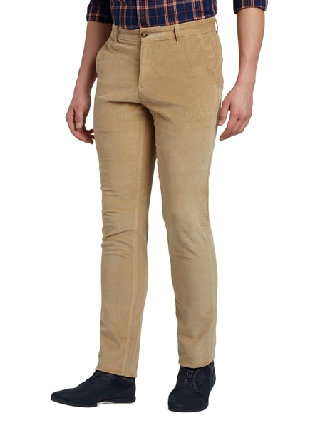 Navy blue Corduroy Chinos | LePantalon