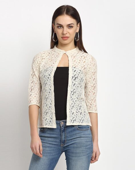 White net hot sale short shrug