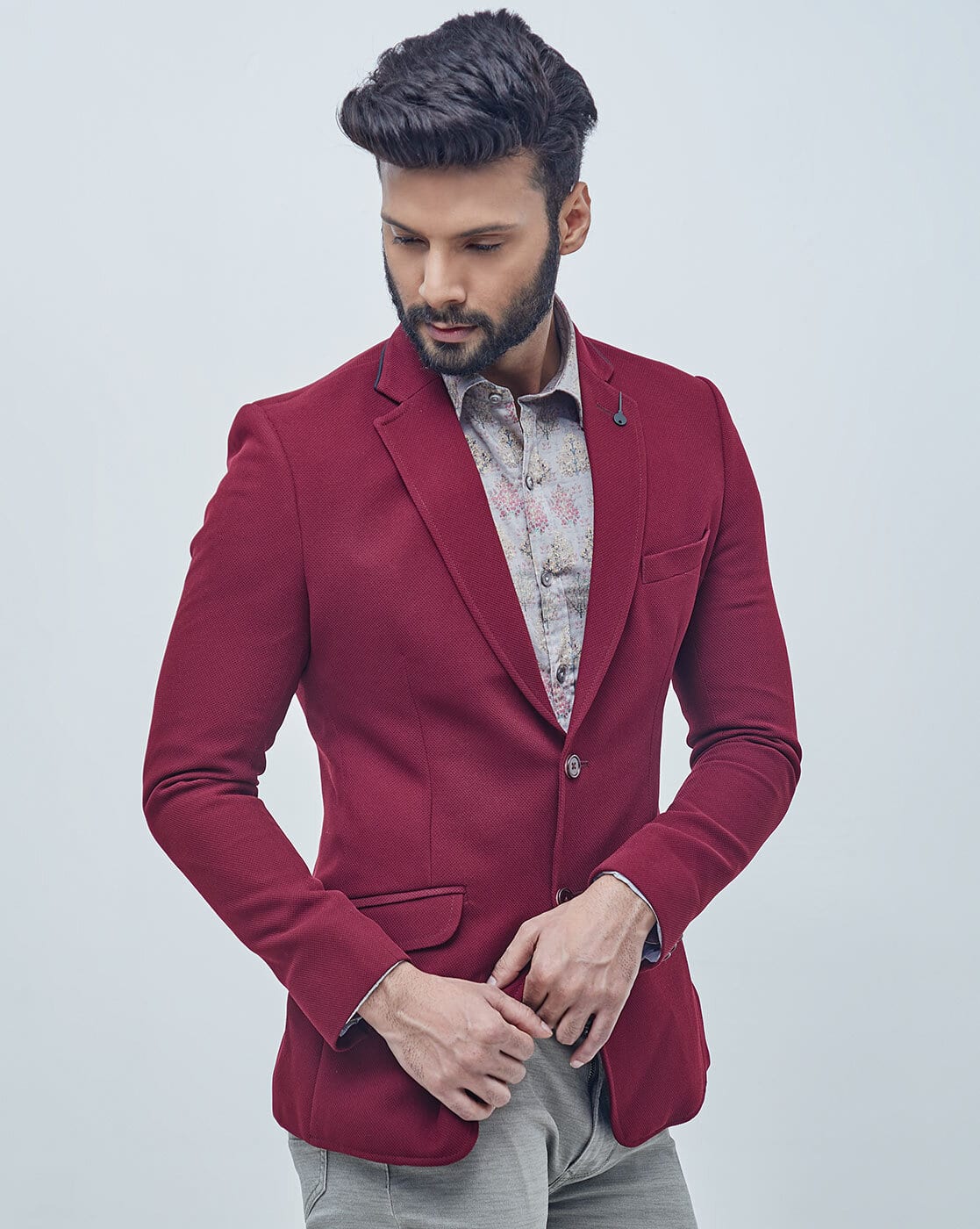 maroon blazer men