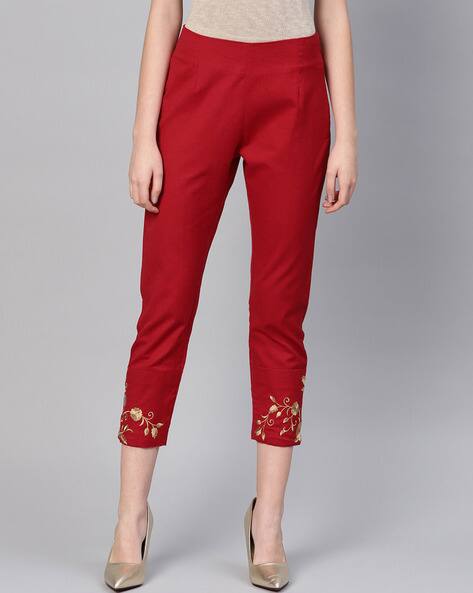 Buy Red Trousers \u0026 Pants for Women by 