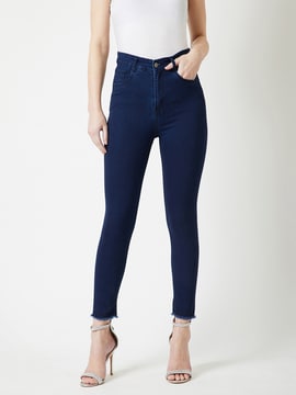 white and blue skinny jeans