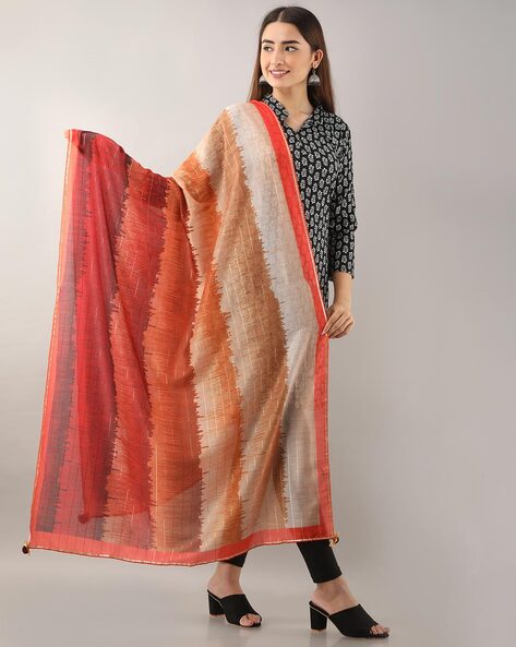 Abstract Print Dupatta with Embellished Price in India