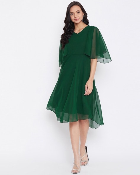 Emmy Bottle Green Asymmetric Cut-Out Split Maxi Dress – Club L London - USA