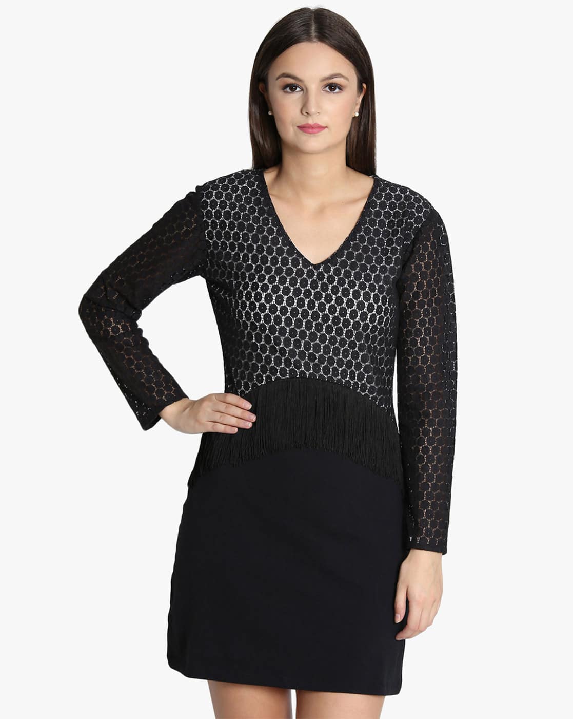 loft black lace dress
