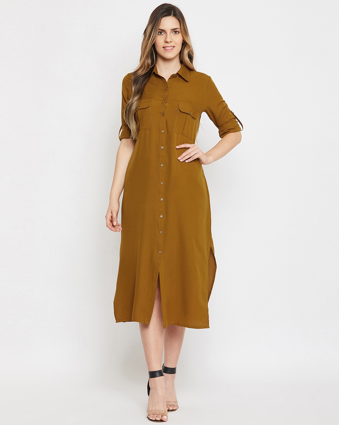 Buy Khaki Dresses for Women by COLOR ...