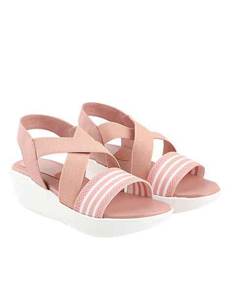 striped sandals for ladies