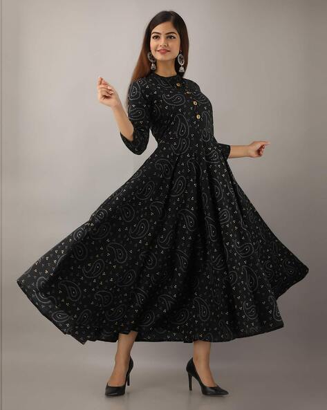 black anarkali kurta