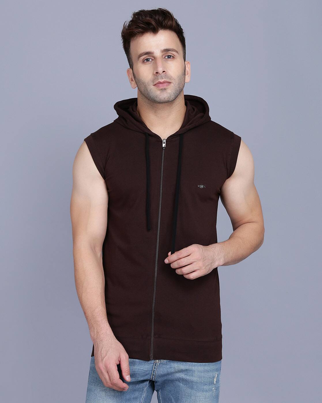 Buy Brown Tshirts for Men by MENKOVY 