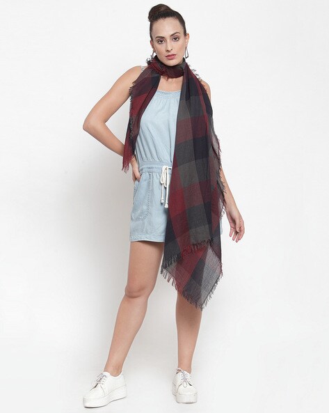 Checked Woven Stole Price in India