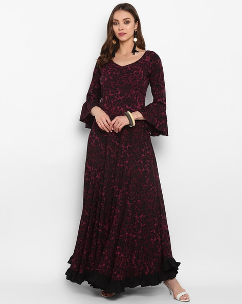 maroon dress patterns