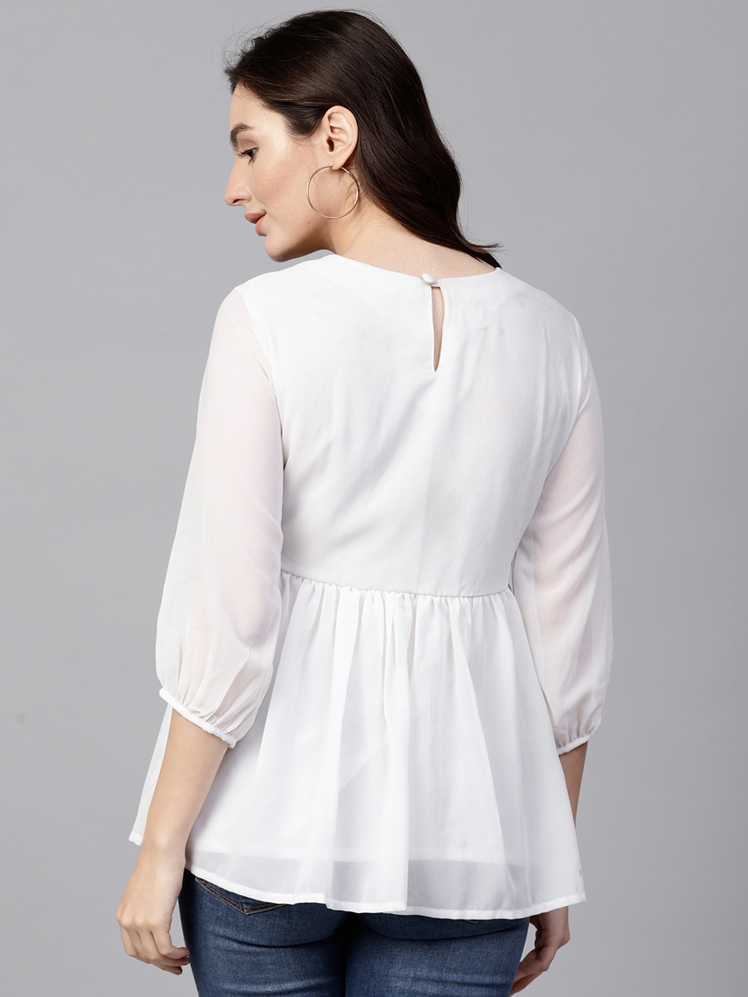 Buy White Tops for Women by PANNKH Online | Ajio.com