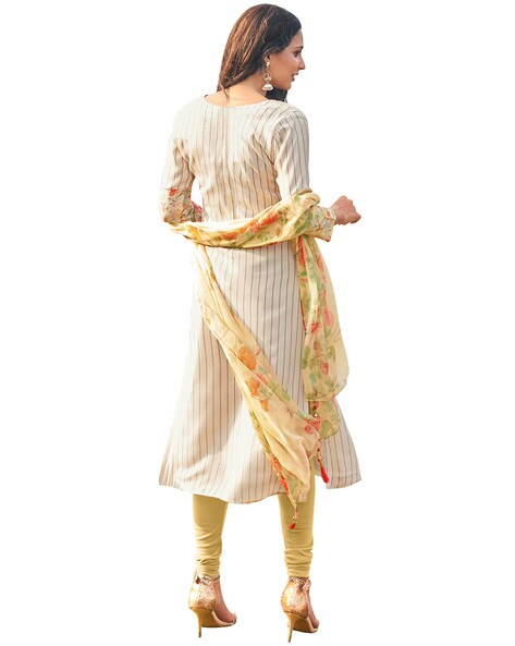 Buy Off-White Dress Material for Women by Rajnandini Online