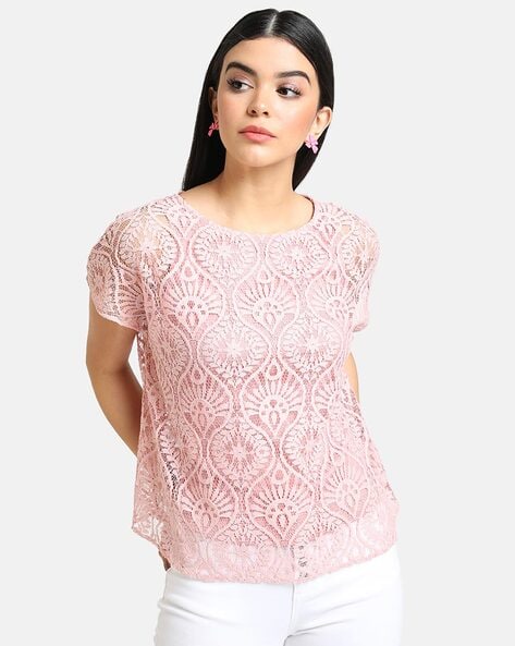 Lace Print Top