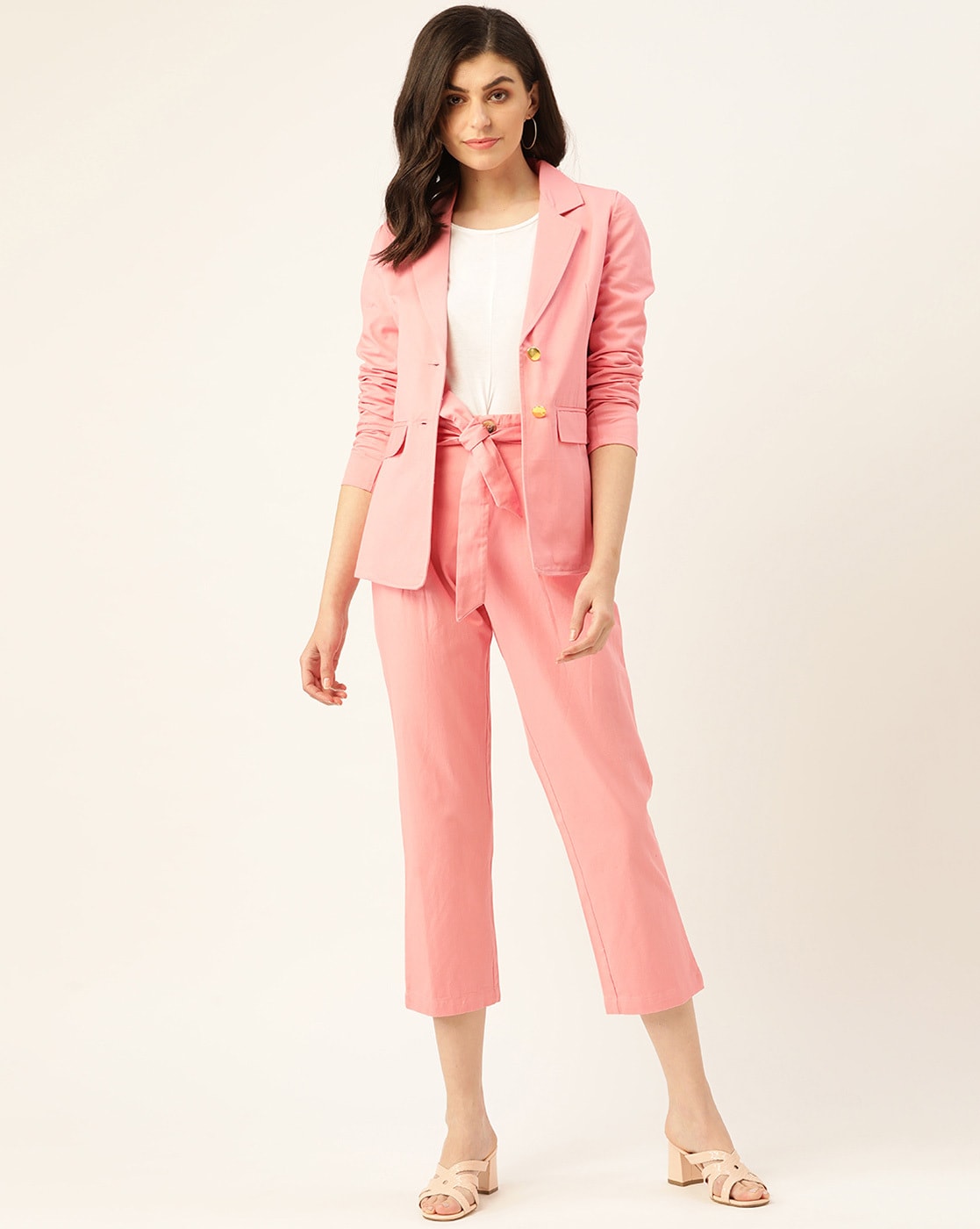 Buy SADIRA Embroidered Pink Blazer Trouser set by LITTLEENS MEN at Ogaan  Market Online Shopping Site