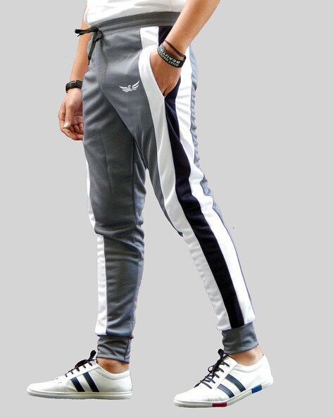 Buy Grey Track Pants for Men by CHROME & CORAL Online | Ajio.com
