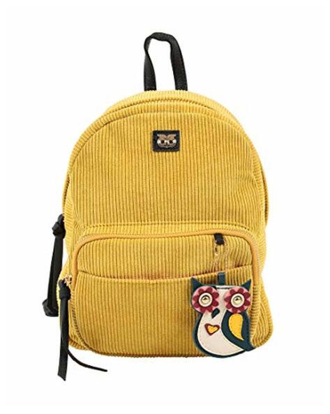 mustard colored backpack