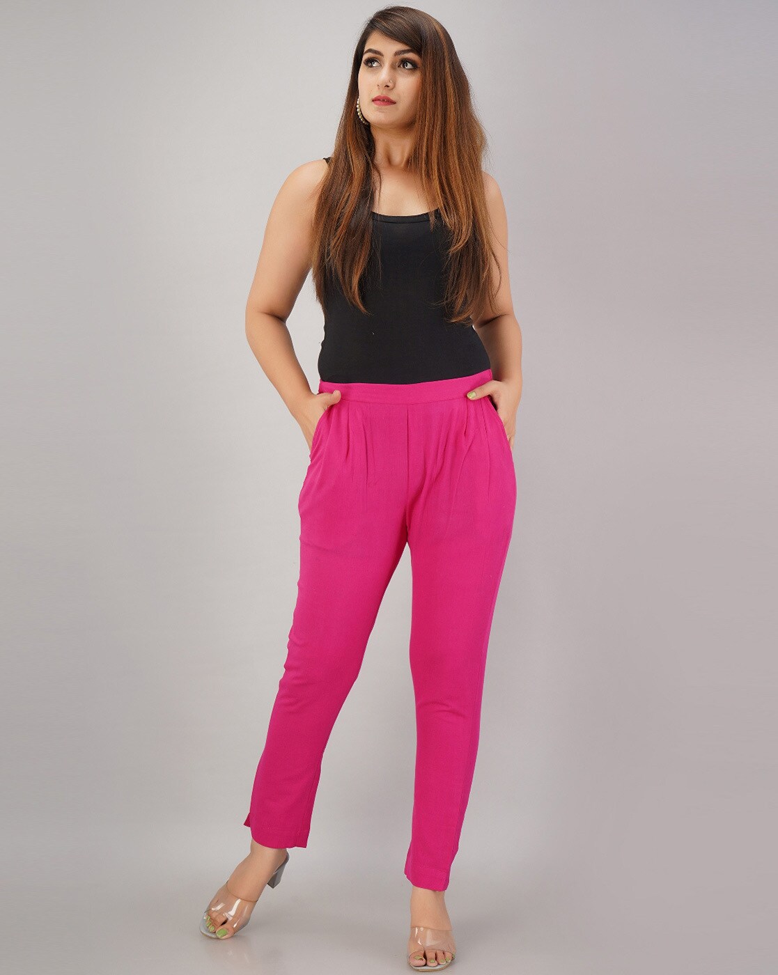 Buy GO COLORS Women's Straight Pants at Amazon.in