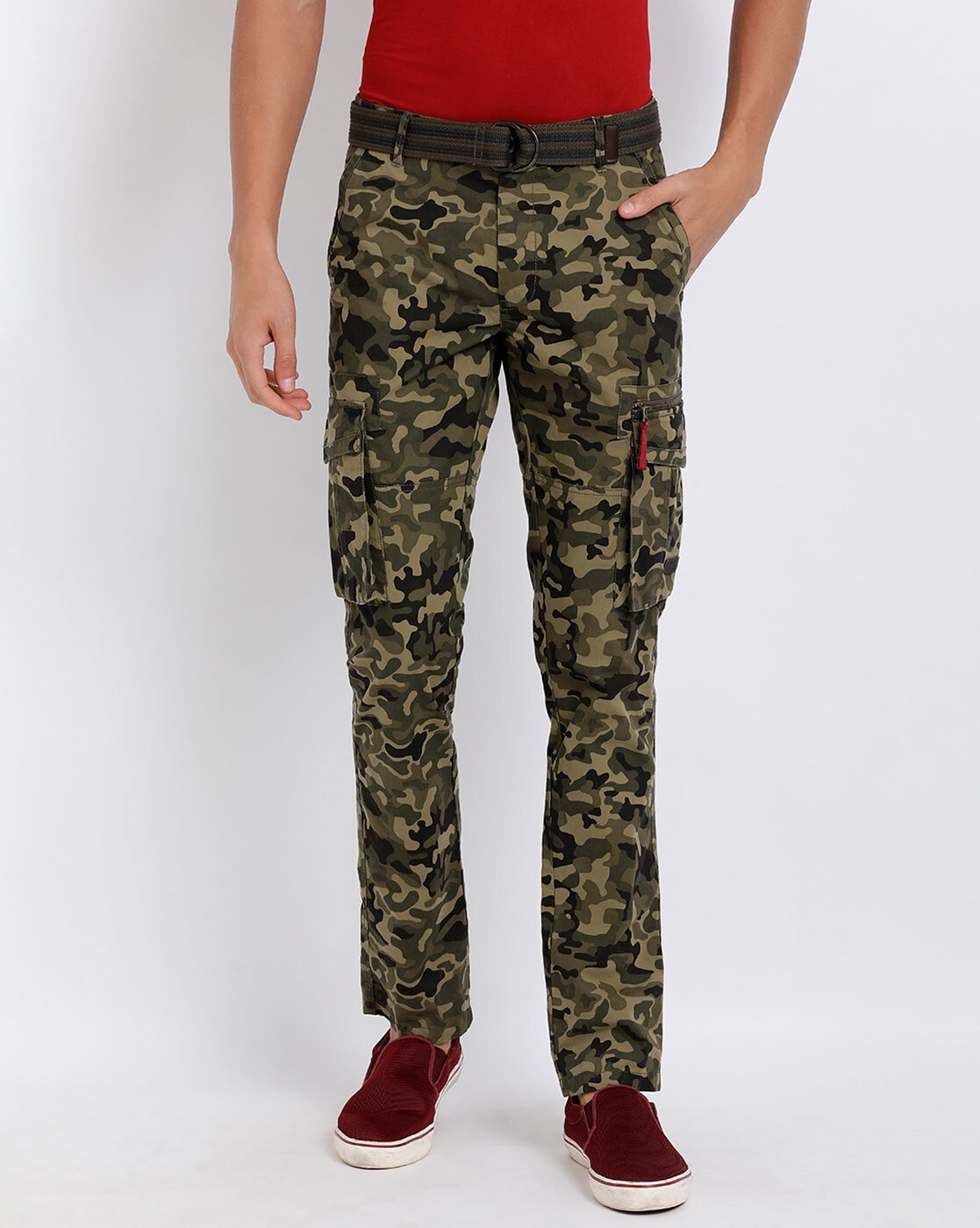 camo green cargo pants