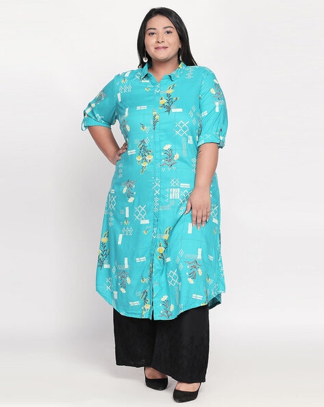 Buy Turquoise Blue Kurtas for Women by Rangmanch by Pantaloons Online