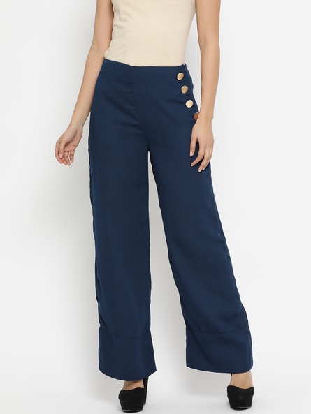 Solid Relaxed Fit Palazzos