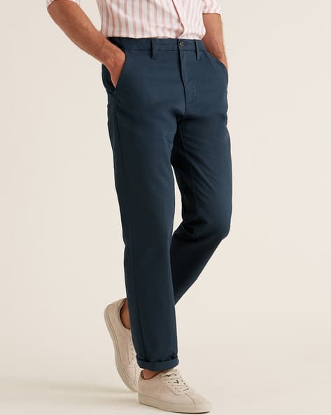Buy Blue Trousers \u0026 Pants for Men by 