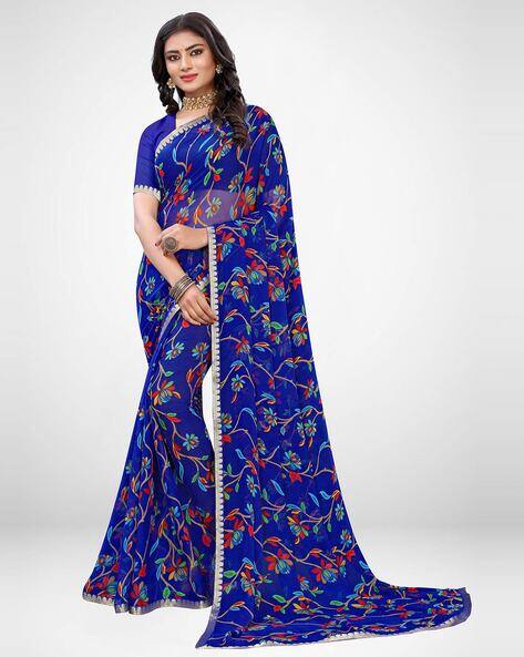 chiffon chunri print saree