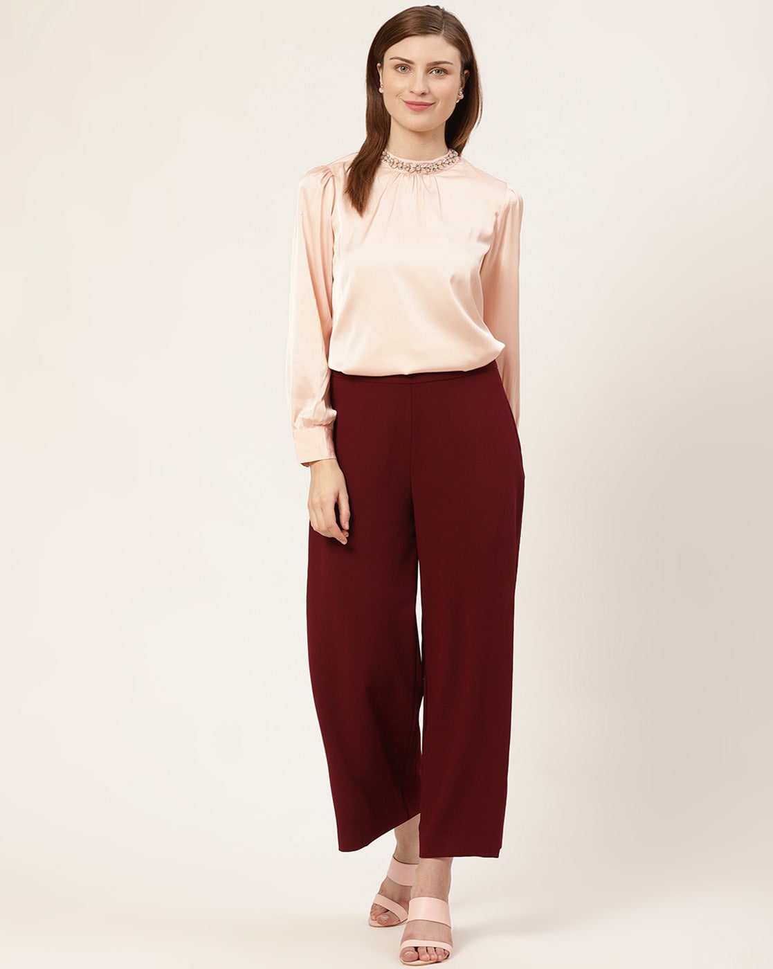 Buy Red Trousers & Pants for Women by Cover Story Online