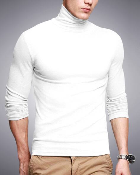 white high neck men
