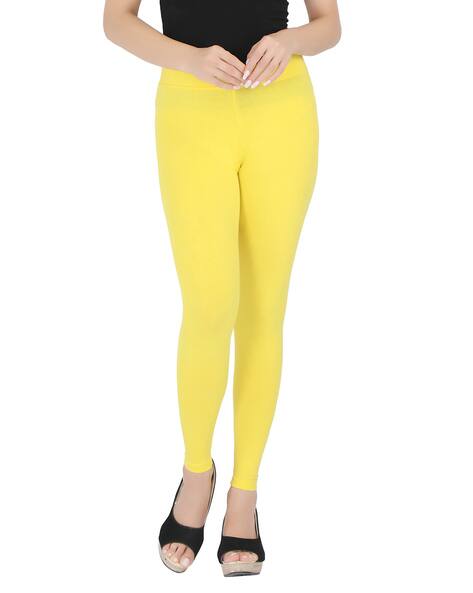 Buy Lemon Yellow Leggings for Women by 