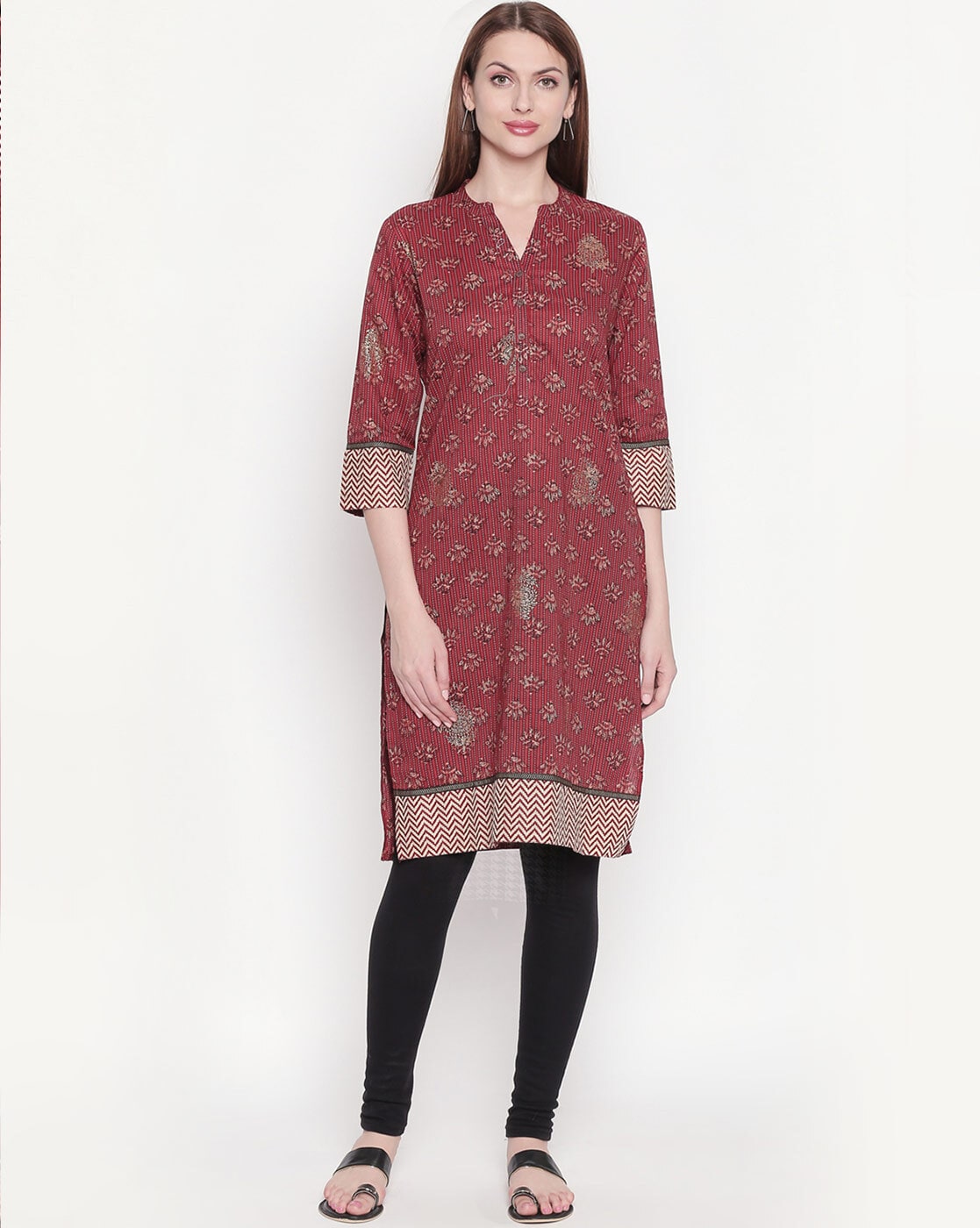 Buy Maroon Kurtas for Women by Rangmanch by Pantaloons Online