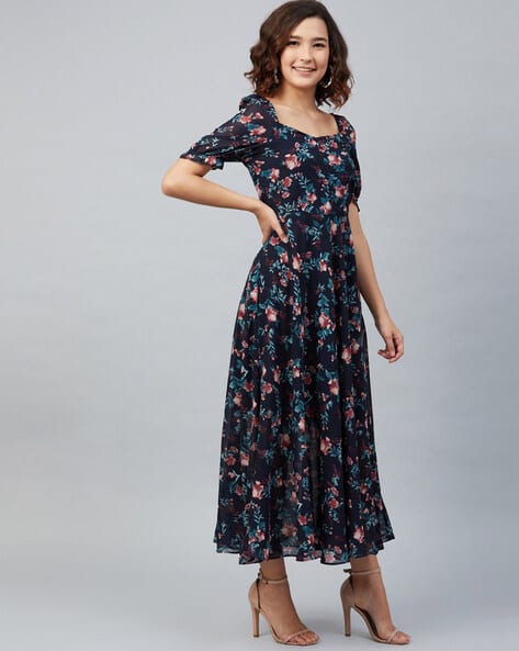 Buy Blue Dresses For Women By Rare Online Ajio Com