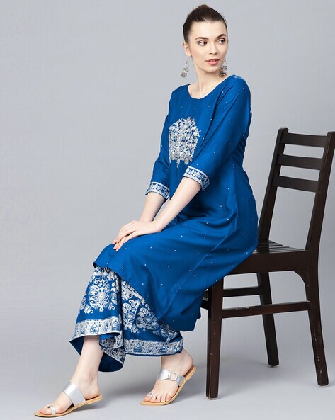 a line kurta dress