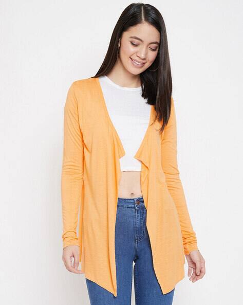 yellow plus size shrug