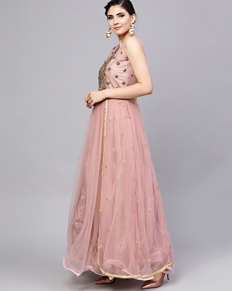 Launching New Designer Party Wear Look Gown Dupatta and Fully Stiched  Bottom - Khwaissh