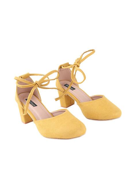 chunky yellow sandals