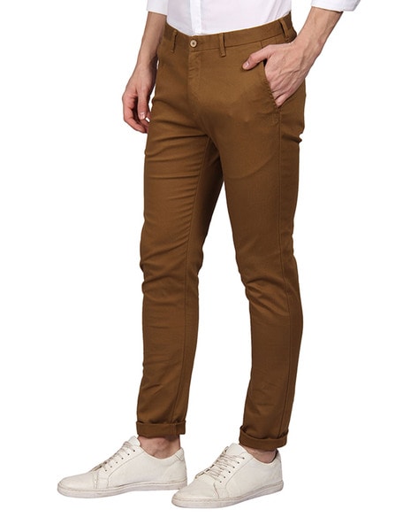 Buy Blackberrys Men's Casual B-95 Slim Fit Stretchable Khakis (Size:  30)-EK-Boone # Brown at Amazon.in