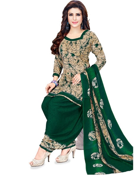 Printed 3-piece Dress Material Price in India