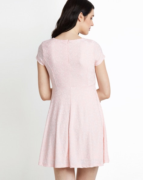 Honey By Pantaloons Women Fit and Flare Pink Dress - Buy Honey By Pantaloons  Women Fit and Flare Pink Dress Online at Best Prices in India