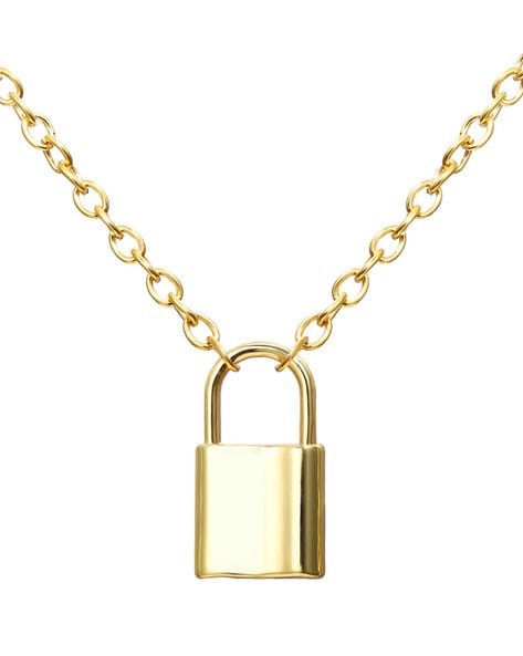 lock design pendant necklace