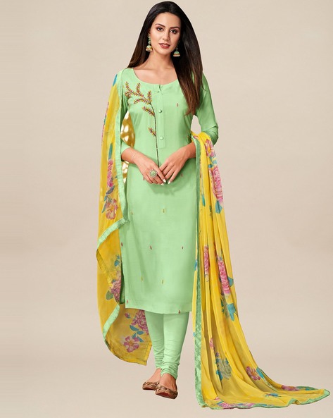 light green churidar material