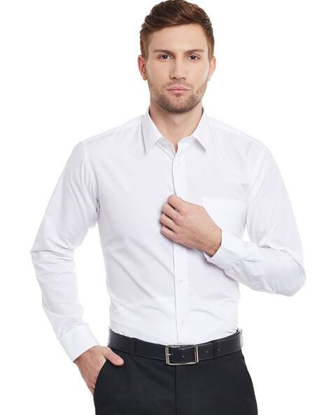 mens muscle fit white shirt
